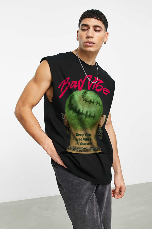 BAD VIBES OVERSIZED TANK VEST