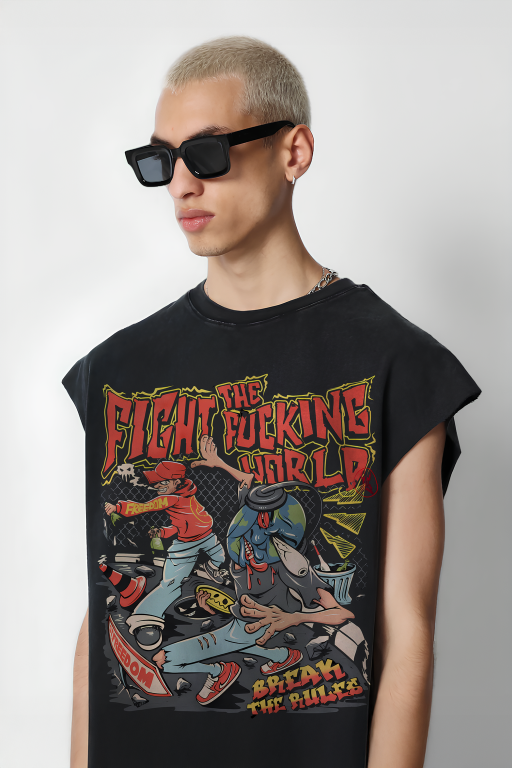 FIGHT THE WORLD OVERSIZED TANK VEST