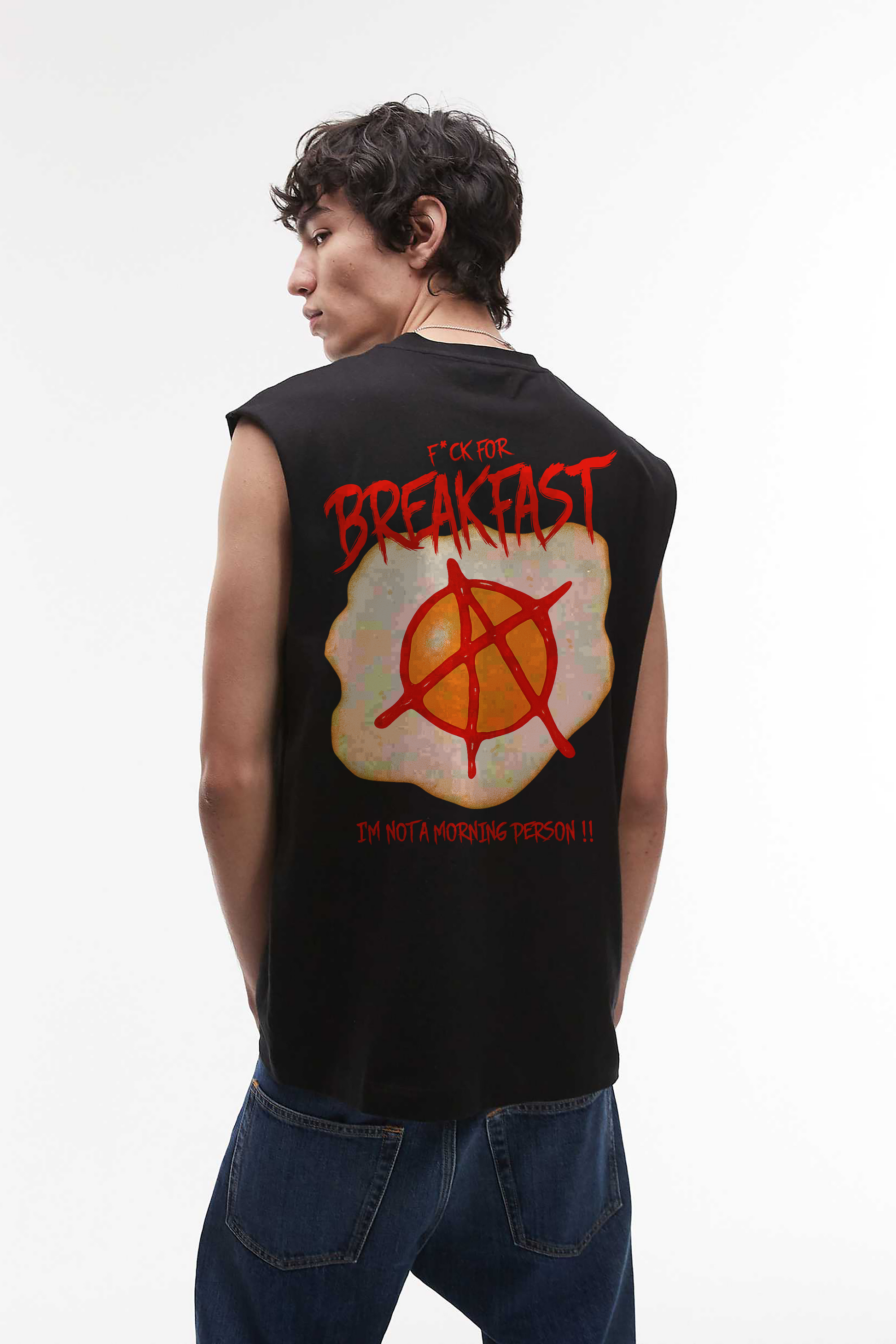 BREAKFAST OVERSIZED TANK VEST