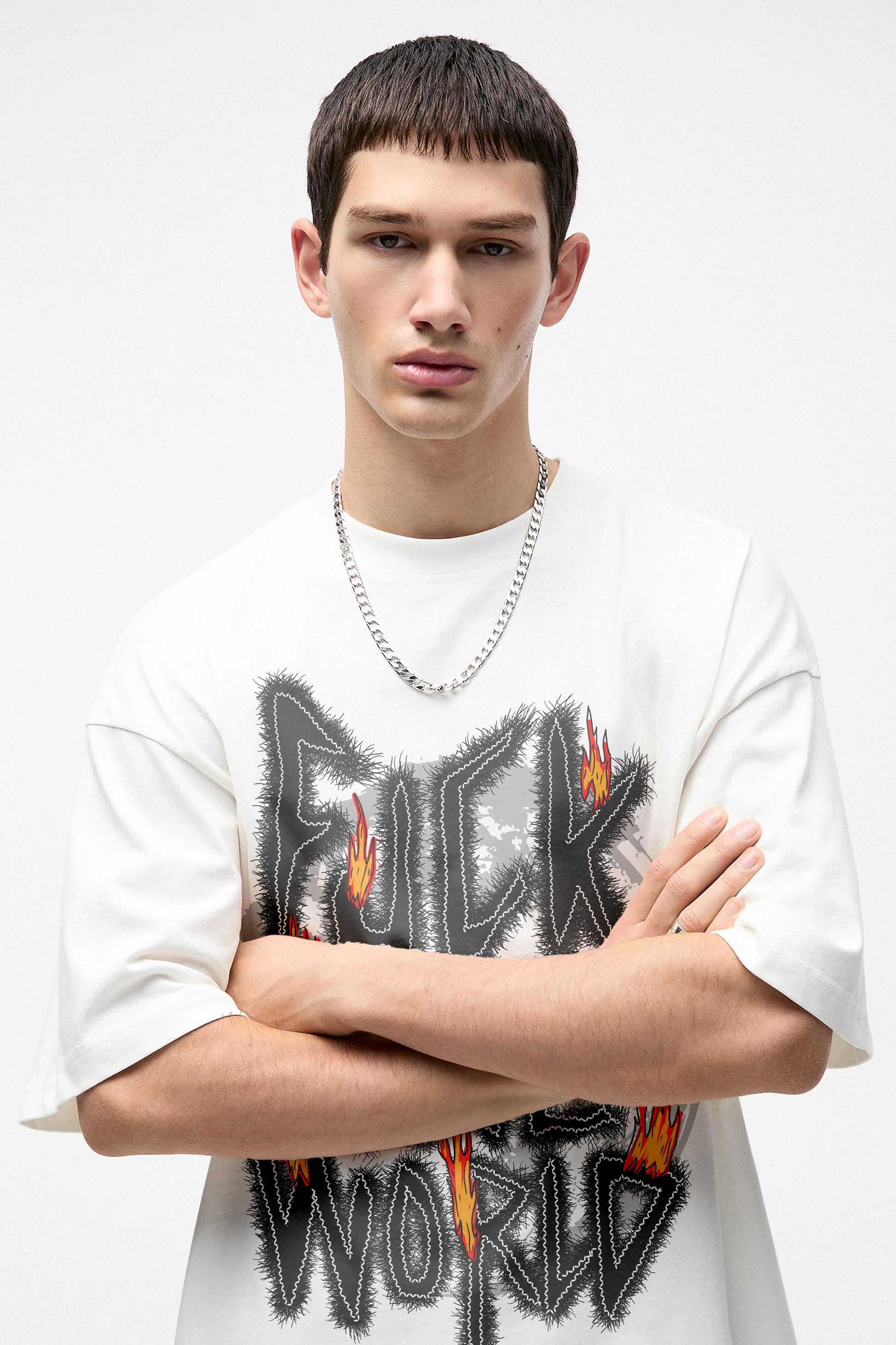 HOT FLAMES OVERSIZED TEE