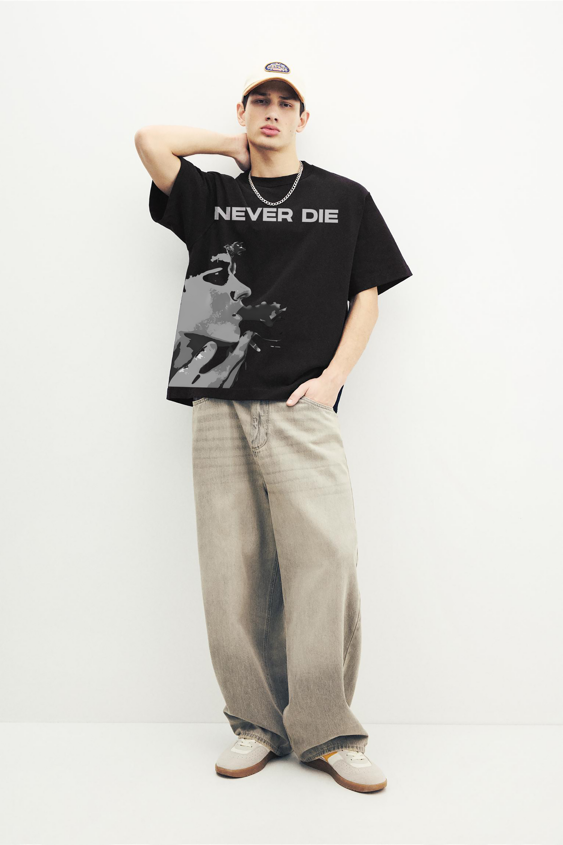 NEVER DIE OVERSIZED TEE