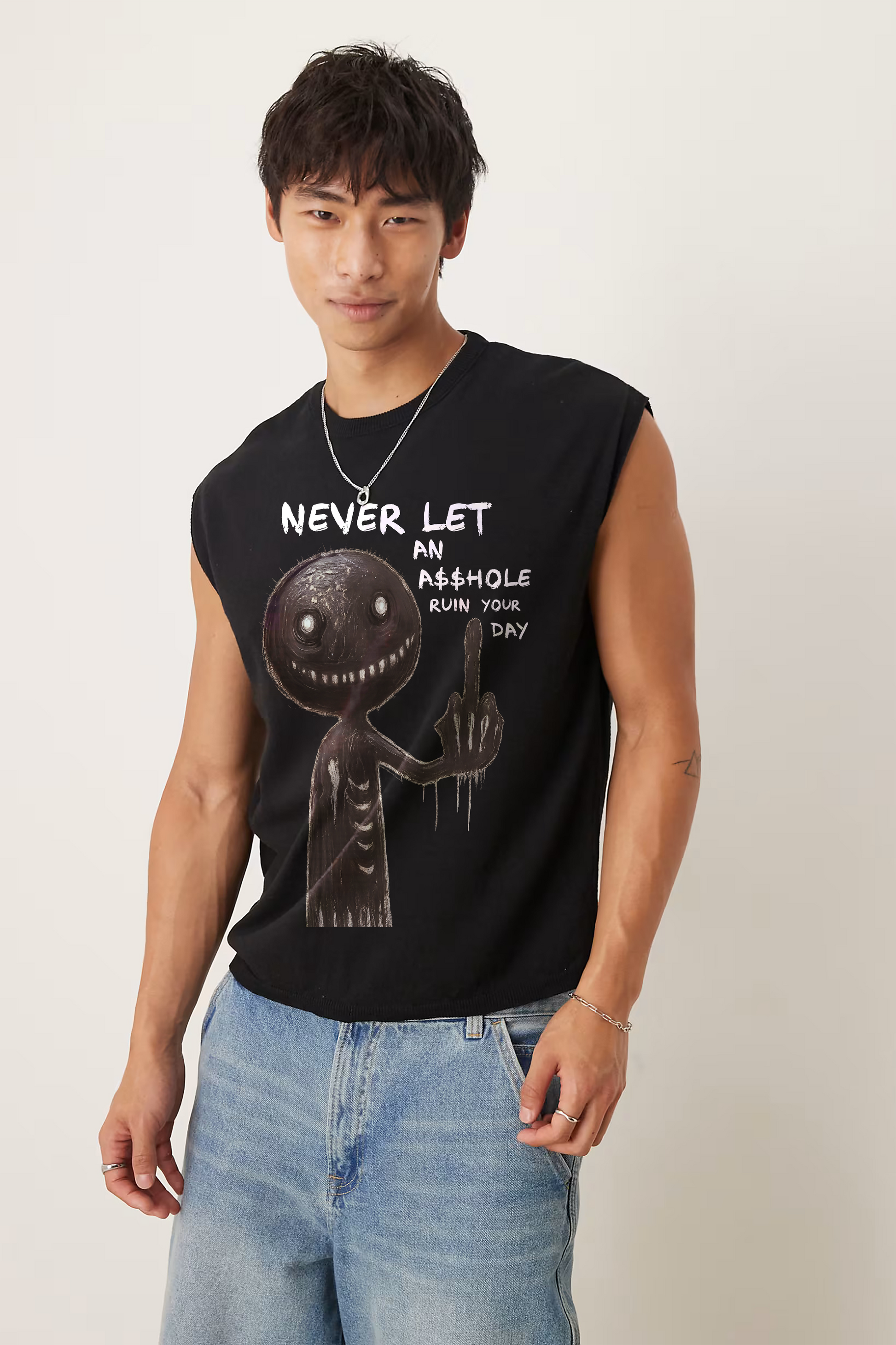 NEVER LET OVERSIZED TANK VEST