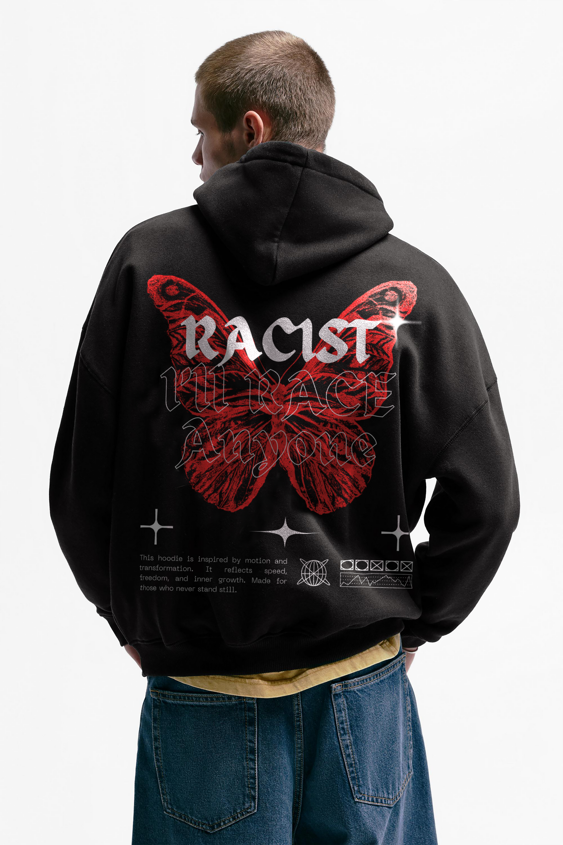 RACE ME OVERSIZED HOODIE