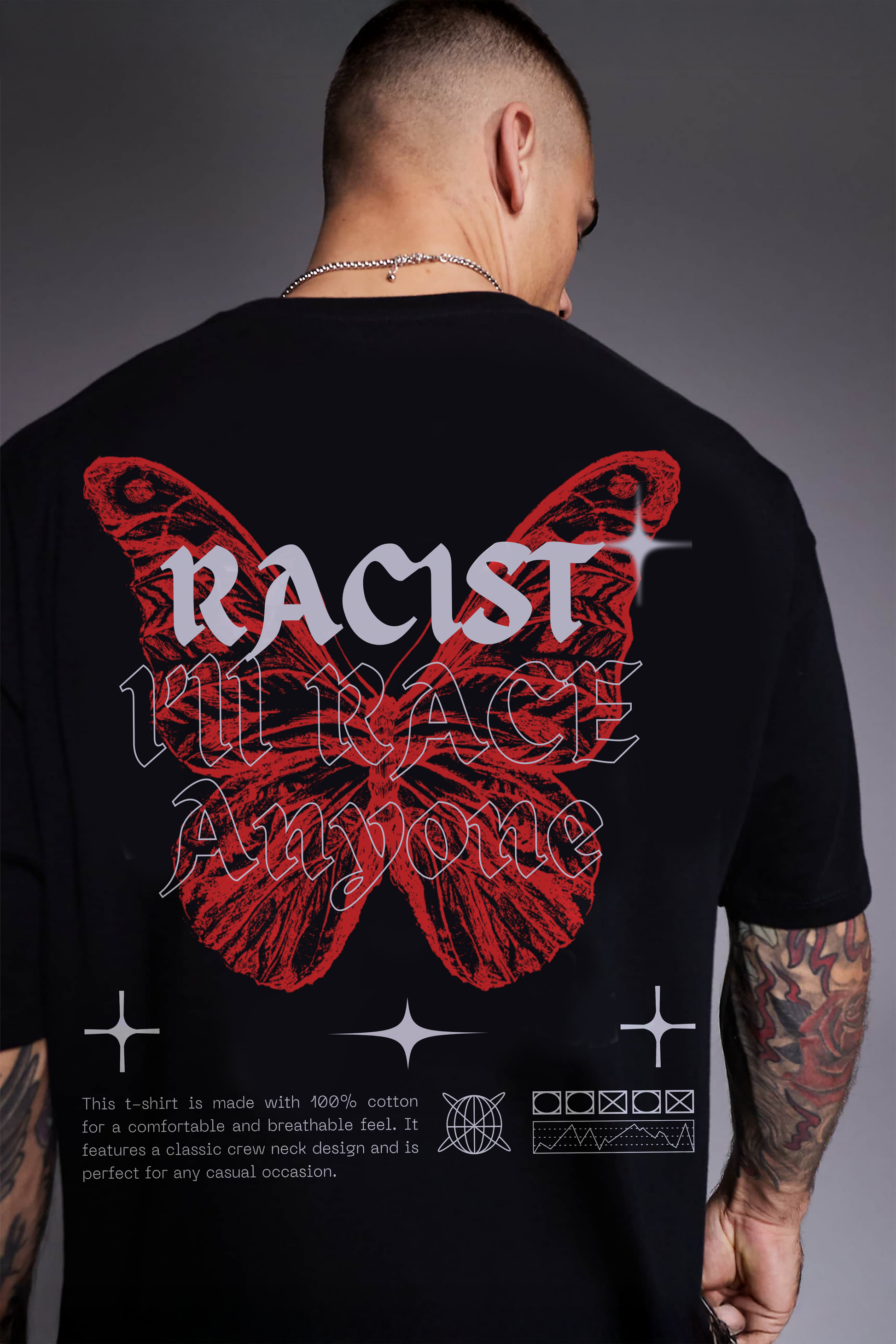 RACE ME OVERSIZED TEE