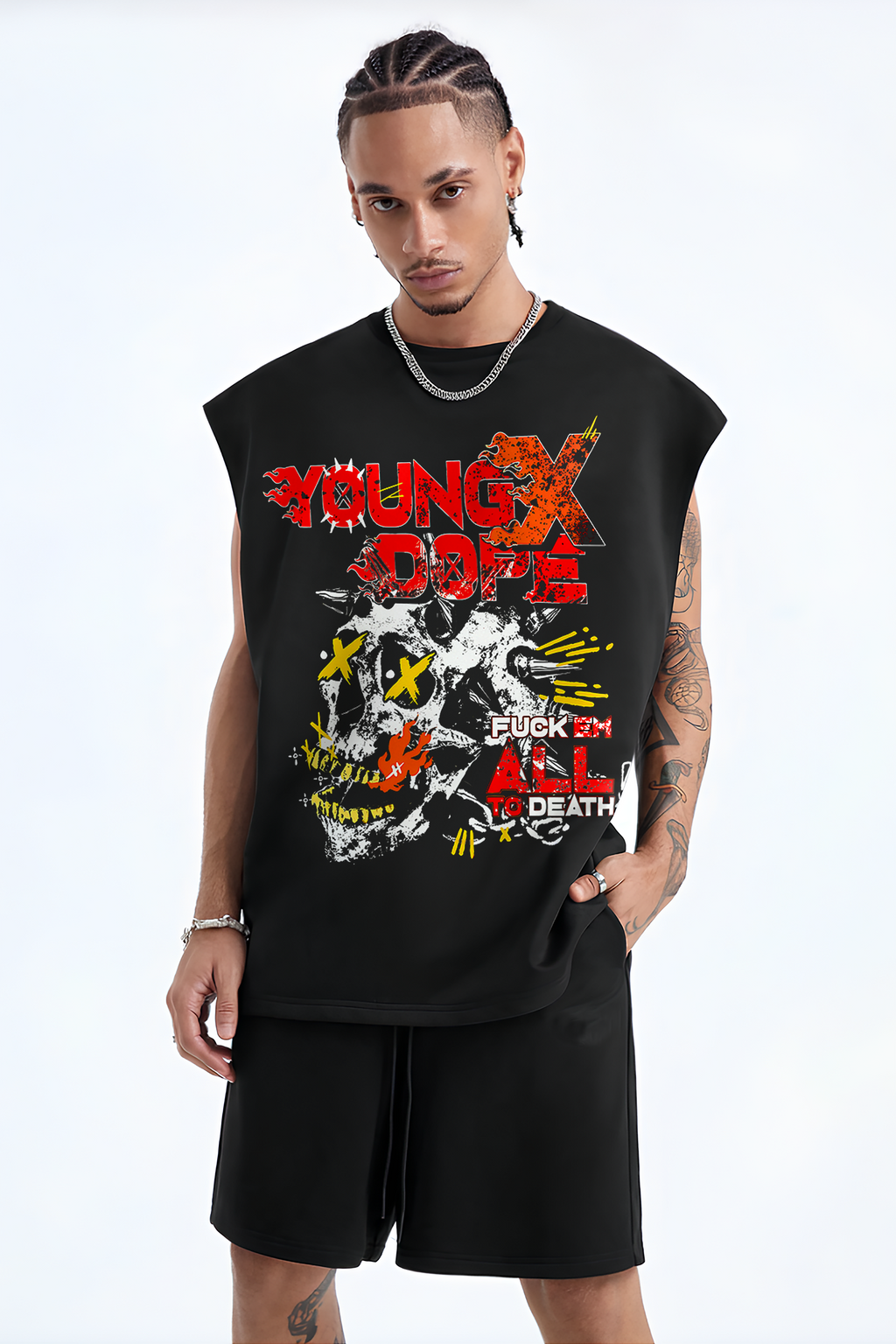 YOUNGxDOPE OVERSIZED TANK VEST